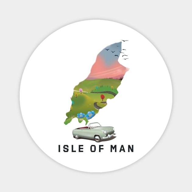 Isle of Man map Magnet by nickemporium1